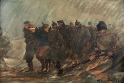 pictură de șevalet - Anestin, Ion Valentin; Convoi de prizonieri
