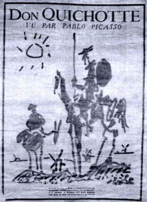 afiș - Picasso, Pablo (după); reproducere a lucrării lui Pablo Picasso: „Don Quichotte”