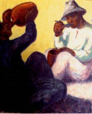 pictură - Klein, Jozsef; Pauză pentu masă