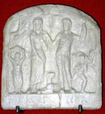 basorelief; scenă bacchică