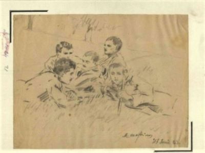 desen - Onofrei, Mihai; Moment de repaus pe front 1917