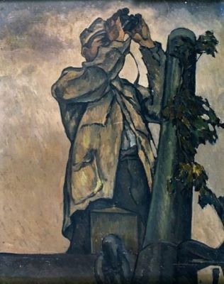 pictură de șevalet - Theodorescu-Sion, Ion; Observator în baterie
