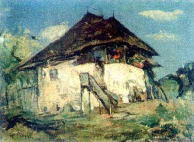 pictură - Petrașcu, Gheorghe; Casă la Văleni