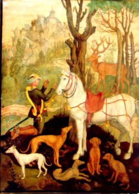 pictură - Anonim german; Sfântul Eustatiu (Hubertus)