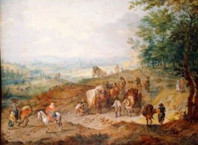 pictură - Brueghel I, Jan; Drum lângă pădure