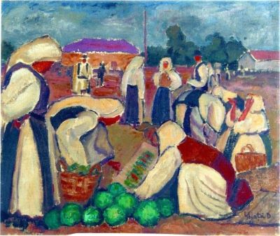 pictură de șevalet - Ghiață, Dimitrie; Târg oltenesc