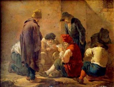 pictură - Both, Andries; Țărani jucând cărți