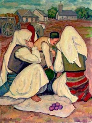 pictură de șevalet - Ghiață, Dimitrie; La târg