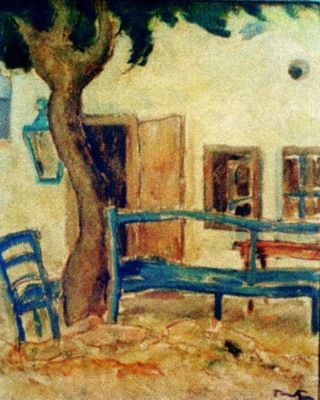 pictură de șevalet - Tonitza, Nicolae; Cafeneaua lui Mamut