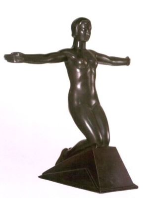 sculptură - Storck, Frederick; Misterul (femeie în genunchi)