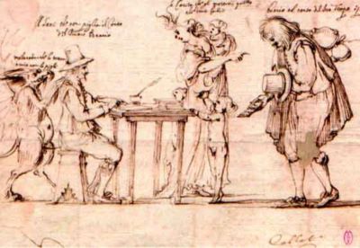 desen - Bianco, Baccio del; Subiect satiric