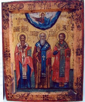 icoană - Bogdan zugrav; Sfinții Trei Ierarhi