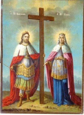 pictură - Grigorescu, Nicolae; Sfinții împărați Constantin și Elena
