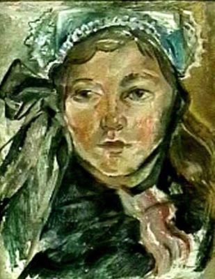pictură - Popea, Elena; Portret de fată din Vinga