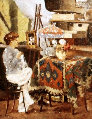 pictură de șevalet - Luchian, Ștefan; Atelierul pictorului