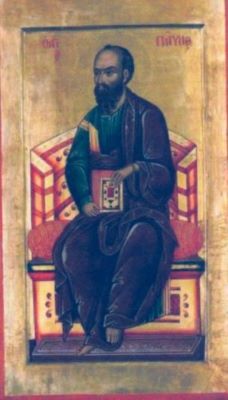 icoană; Sfântul Apostol Pavel (din registrul Marea Deisis)