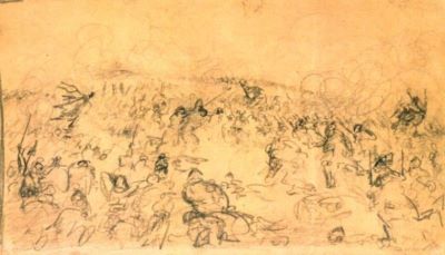 schiță - Grigorescu, Nicolae; Scenă 1877
