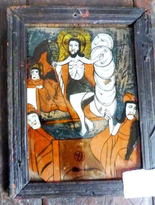 Icoană pe sticlă; Învierea