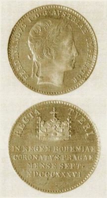 Medalie (jeton) dedicată încoronării lui Ferdinand al V-lea ca rege al Boemiei