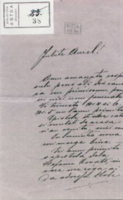 scrisoare - Mureșianu, Iacob; Informații către fratele său, Aurel Mureșianu