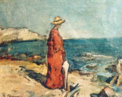 pictură de șevalet - Petrașcu, Gheorghe; Pe malul mării