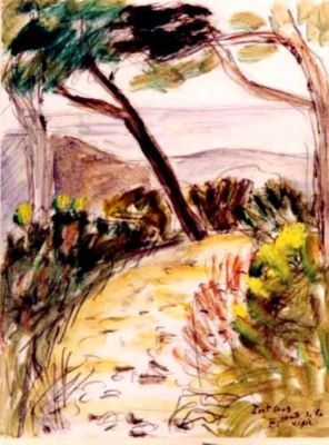 pictură de șevalet - Pallady, Theodor; Port Cros (Drumul către far)