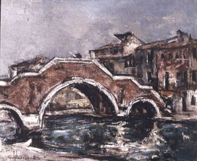 pictură - Petrașcu, Gheorghe; Punte cu trei arcuri