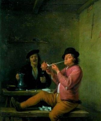 pictură de șevalet - Sorgh, Hendrick Martensz; Două personaje în interior