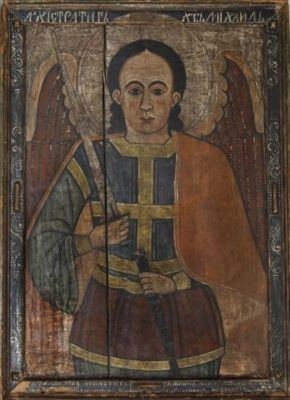 icoană pe lemn; Arhanghelul Mihail