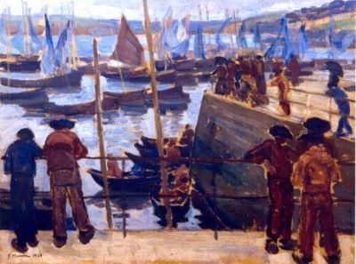 pictură - Maniu-Mützner, Rodica; Port breton (Finistère)