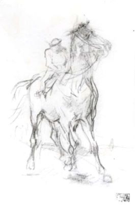 grafică - Grigorescu, Nicolae; Atanasiade călare