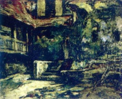 pictură - Petrașcu, Gheorghe; Curte țărănească