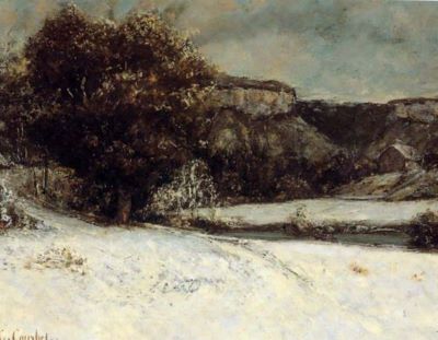 pictură - Courbet, Gustave; Peisaj de iarnă