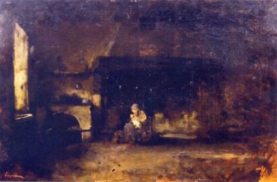 pictură - Grigorescu, Nicolae; Interior breton