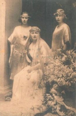 carte poștală ilustrată; Principesa Mărioara a României cu prilejul căsătoriei sale