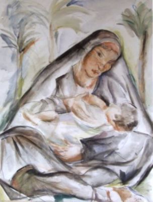 pictură - Popea, Elena; Madona Neagră