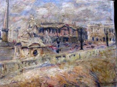 pictură de șevalet - Schweitzer-Cumpăna, Rudolf; Piața Concordiei