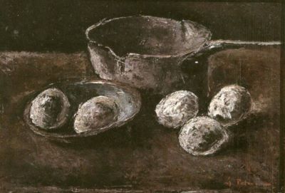 pictură de șevalet - Petrașcu, Gheorghe; Natură statică cu ouă