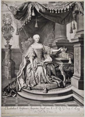 gravură - Müller, Gustav Adolph; (SC.); Schuppen, Jacob van; (PX.); Împărăteasa Elisabeth Christine (În registrul inventar: „Împ. Elisabeta Christina Augusta”)