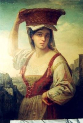 pictură - Tattarescu, Gheorghe; Florăreasă