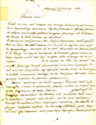 scrisoare - Istrati, Nicolae; Istrati Nicolae către Mureșianu Iacob