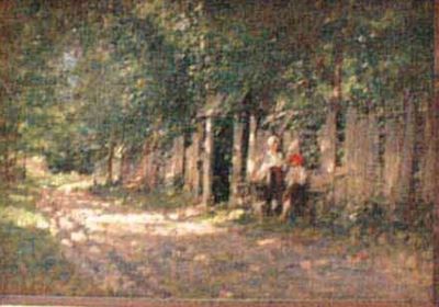 pictură - Grigorescu, Nicolae; Fete lucrând la poartă