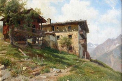 pictură - Behrendsen, August; Pe Egger (munte în Tirol)
