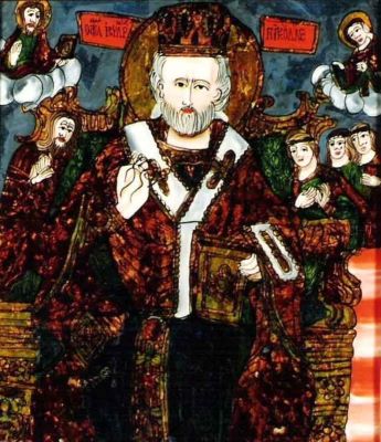 icoană pe sticlă - Morar, Ion; Sfântul Ierarh Nicolae