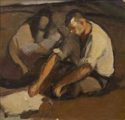pictură de șevalet - Baba, Corneliu; Popas (studiu)
