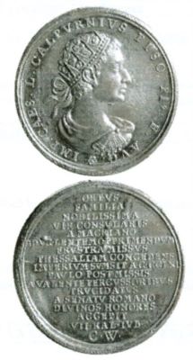 Medalie dedicată uzurpatorului Calpurnius Piso