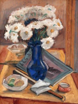 pictură - Pallady, Theodor; Vas cu margarete (Flori albe)
