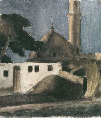 pictură - Biju, Leon Alexandru; Moschee
