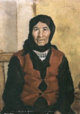 pictură - Ialomițeanu, Dan; Portret de bătrână