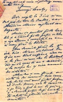 scrisoare - Mureșianu, A. Aurel; Aurel Mureșianu către soția sa, Elena Mureșianu